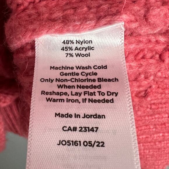 Talbots Womens S Sweater Wool Blend Chunky Knit Shawl Collar Tunic Pullover Cozy - Picture 5 of 9